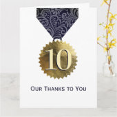 Imitat Gold Siegel universeller Mitarbeiterjubiläu Karte (Gelbe Blume)