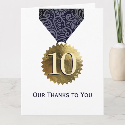 Imitat Gold Siegel universeller Mitarbeiterjubiläu Karte (Vorderseite)