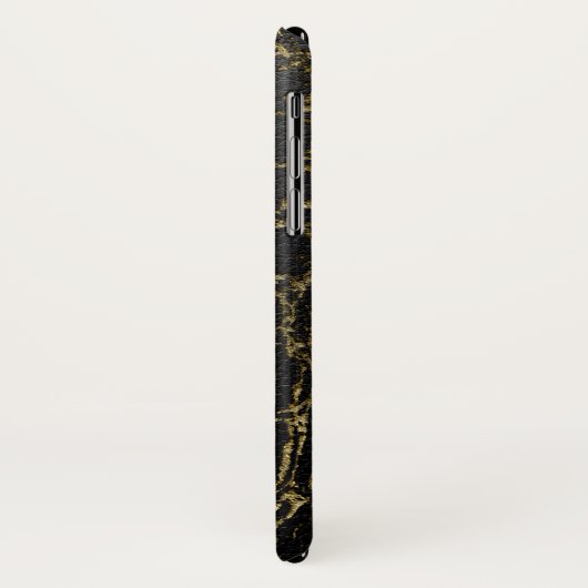 Imitat-Gold und schwarze Krokodil-/Snake-Haut Case-Mate iPhone Hülle (Hinten/Links)