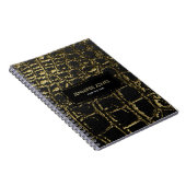 Imitat-Gold und schwarze Krokodil-/Snake-Haut Notizblock (Rechte Seite)