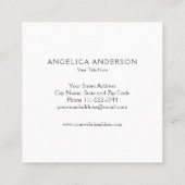 Imitat Gold und Weiße Farbschmetterlinge Quadratische Visitenkarte (Rückseite)