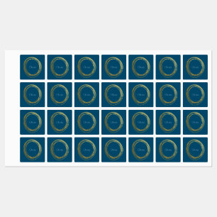 Imitat-Goldabstrakter Kreis-Entwurf mit Namen Etiketten