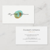 Imitat-Goldaquamarine Bürste gemaltes Visitenkarte (Vorne/Hinten)