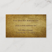 Imitat-Goldblatt Visitenkarte (Rückseite)