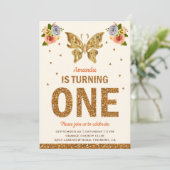 Imitat-Goldblumenschmetterlings-erstes Einladung (Stehend Vorderseite)