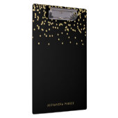 Imitat-GoldConfetti auf Schwarzem Klemmbrett (Rechts)