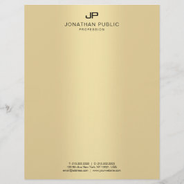 Imitat-Goldelegante Monogramm-Glamour-Schablone Briefbogen