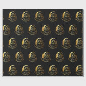 Imitat goldene Sankt geht Musterverpackungspapier Geschenkpapier (Flach)