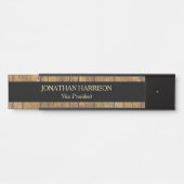 Imitat-goldenes hölzernes berufliches Namensschild (Vorderseite )