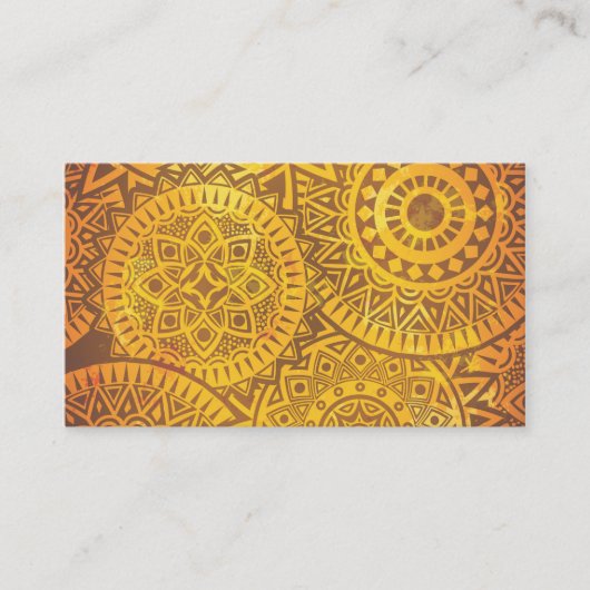 Imitat-goldenes Sonnemuster Visitenkarte (Vorderseite)