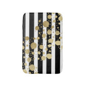 Imitat-Goldfarben-Spritzer auf den schwarzen u. Badematte (Vorderseite Vertikal)