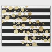 Imitat-Goldfarben-Spritzer auf den schwarzen u. Geschenkpapier (Flach)