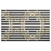 Imitat-Goldfarben-Spritzer auf den schwarzen u. Stoff (Yard (91,4 cm))