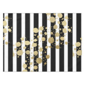 Imitat-Goldfarben-Spritzer auf den schwarzen u. Tischdecke (Vorderseite (Horizontal))