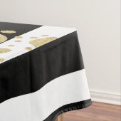 Imitat-Goldfarben-Spritzer auf den schwarzen u. Tischdecke (Beispiel)