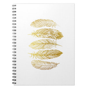 Imitat-Goldfeder-Stammes- Druck-Notizbuch Notizblock