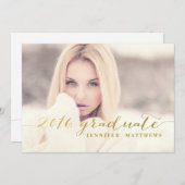 Imitat-Goldfolie| Einladung zur Graduiertengruppe  (Vorne/Hinten)