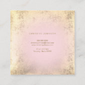 IMITAT Goldfolie-Königin auf Rosa Quadratische Visitenkarte (Rückseite)