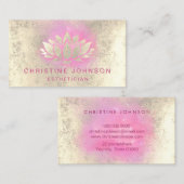 Imitat Goldfolie Lotus Design Visitenkarte (Vorne/Hinten)