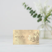 Imitat Goldfolie Lotus Design Visitenkarte (Stehend Vorderseite)