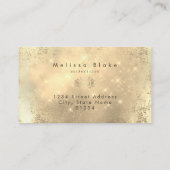 Imitat Goldfolie Lotus Design Visitenkarte (Rückseite)