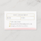 Imitat-Goldfolie Megan Elizabeth Visitenkarte (Rückseite)