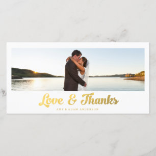 Imitat-Goldfolie Wedding danken Ihnen Foto-Karte Dankeskarte