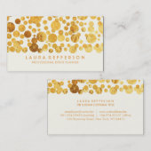 Imitat-GoldfolieConfetti modern Visitenkarte (Vorne/Hinten)