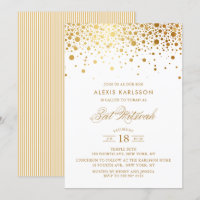 Imitat-Goldfolieconfetti-Schläger Mitzvah