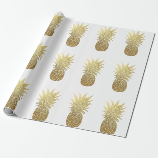 Imitat-Goldfolien-Ananas-Verpackungs-Papier Geschenkpapier (Ungerollt)