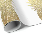 Imitat-Goldfolien-Ananas-Verpackungs-Papier Geschenkpapier (Rolleneckpunkt)