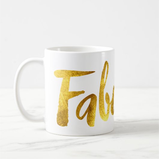 Imitat-Goldfolien-"fabelhafte" Kaffee-Tasse Kaffeetasse (Links)