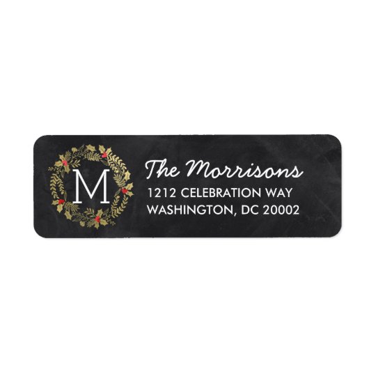 Imitat-Goldfolien-Feiertag des Chic-Monogramm-|