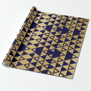 Imitat-Goldfolien-geometrisches Dreieck-Muster Geschenkpapier