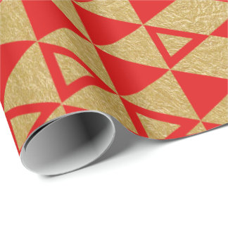 Imitat-Goldfolien-geometrisches Dreieck-Muster Geschenkpapier