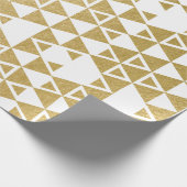 Imitat-Goldfolien-geometrisches Dreieck-Muster Geschenkpapier (Ecke)