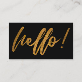 Imitat-Goldfolien-hallo Handschrifts-Skript auf Visitenkarte