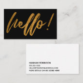 Imitat-Goldfolien-hallo Handschrifts-Skript auf Visitenkarte (Vorne/Hinten)