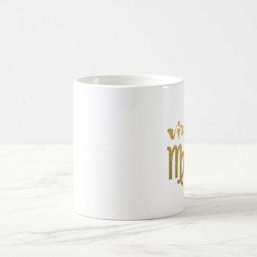 Imitat-Goldfolien-Jungfrau-Tierkreis-Symbol Kaffeetasse (Mittel)