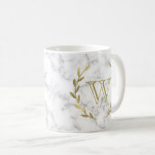 Imitat-Goldfolien-Monogramm auf Kaffeetasse (VorderseiteRechts)