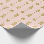 Imitat-Goldfolien-Pfeil-Muster Geschenkpapier (Ecke)