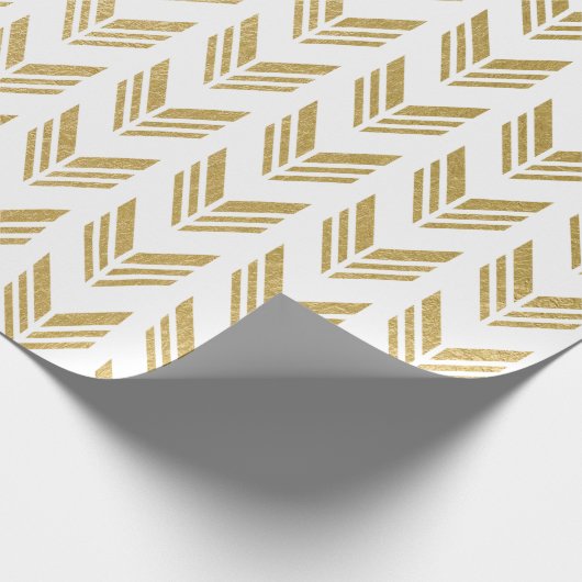 Imitat-Goldfolien-Pfeil-Muster Geschenkpapier (Ecke)