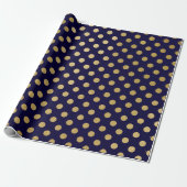 Imitat-Goldfolien-Polka-Punkt-Muster Geschenkpapier (Ungerollt)