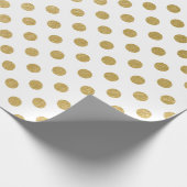 Imitat-Goldfolien-Polka-Punkt-Muster Geschenkpapier (Ecke)