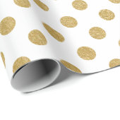 Imitat-Goldfolien-Polka-Punkt-Muster Geschenkpapier (Rolleneckpunkt)