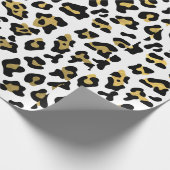 Imitat-Goldfolien-Schwarz-Leopard-Druck-Muster Geschenkpapier (Ecke)