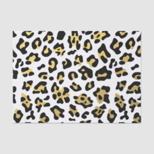 Imitat-Goldfolien-Schwarz-Leopard-Druck-Muster Seidenpapier