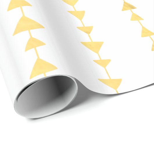 Imitat-Goldfolien-weißes Pfeil-Muster Geschenkpapier (Rolleneckpunkt)