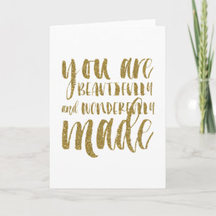 Imitat-GoldGlitzer-Inspirational gefaltete Karte