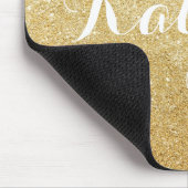 Imitat-GoldGlitzer-modernes personalisiertes Mousepad (Ecke)